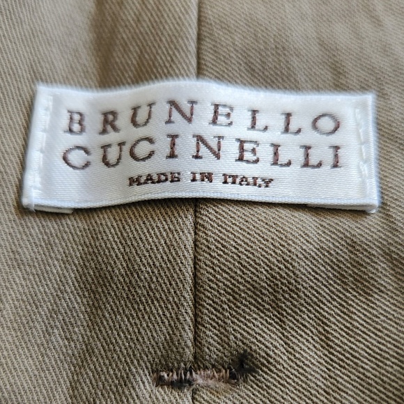 Brunello Cuccinelli wide leg beige high waist criss cross waist pants Sz 6 - Picture 9 of 11